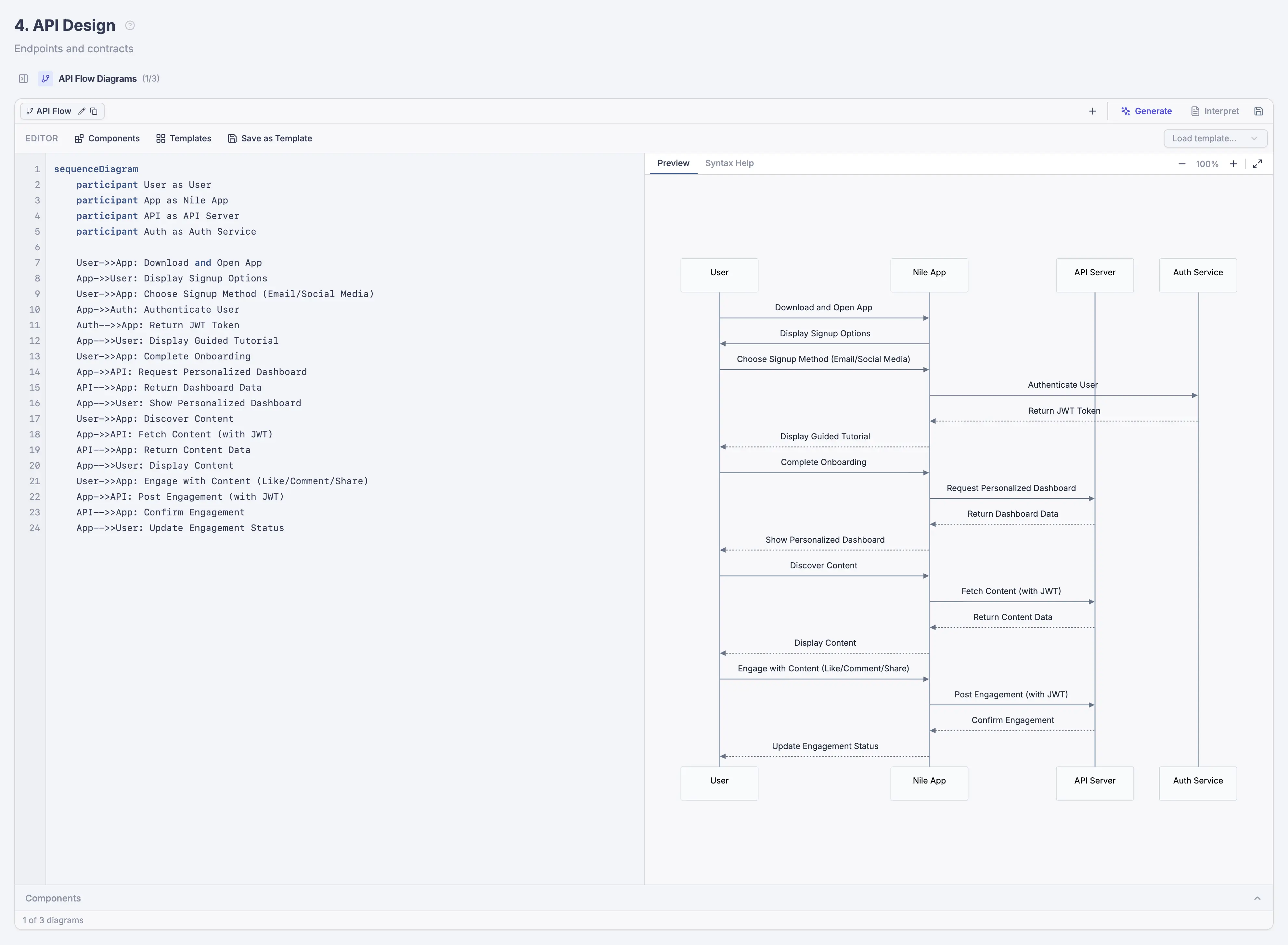 Mermaid diagram editor with live preview